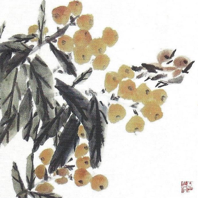 【枇杷麻雀图】