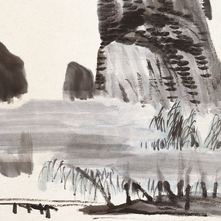 【鳞桥烟柳图】