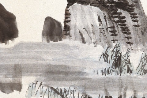 【鳞桥烟柳图】